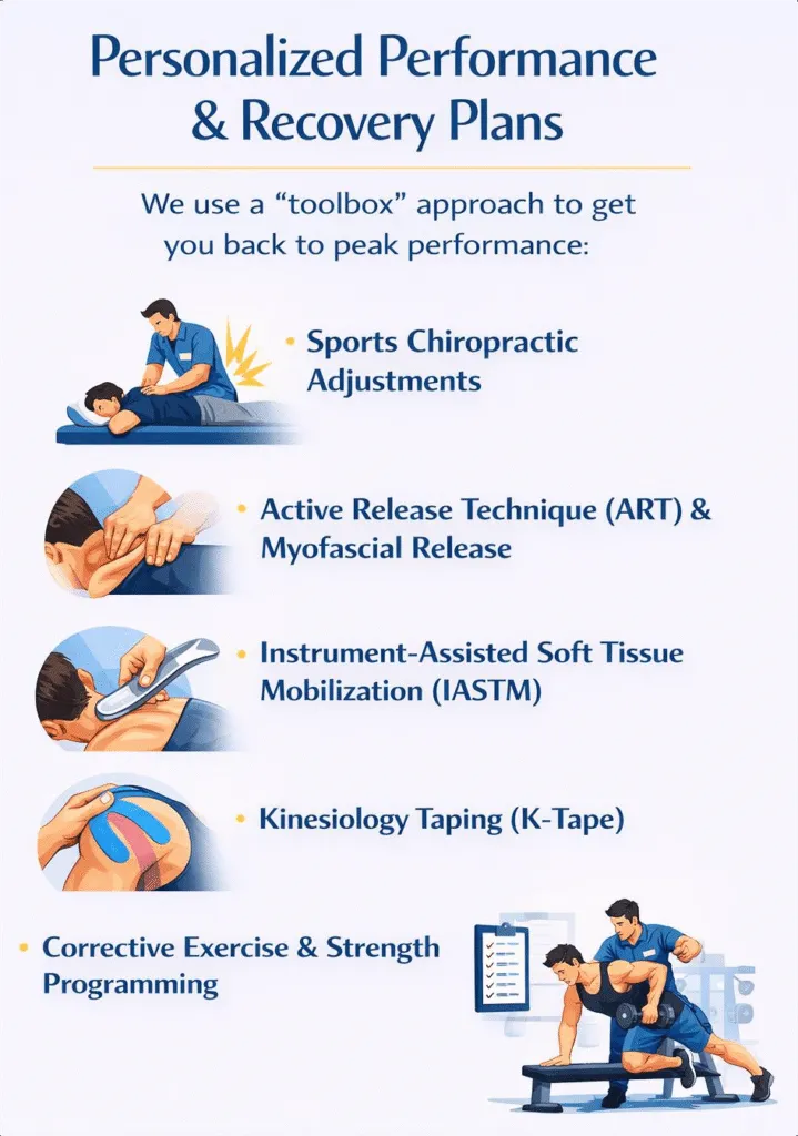 Atleta recibiendo tratamiento personalizado de recuperación